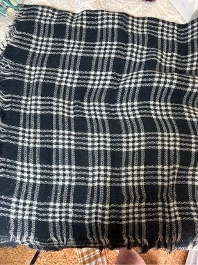Women's Black and White Plaid Skirt